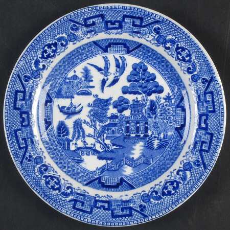 Willow Blue (Birds, Diamond Stamp) Bread & Butter Plate