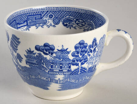 Willow Blue (Newer, Pagoda Backstamp) Oversized Cup