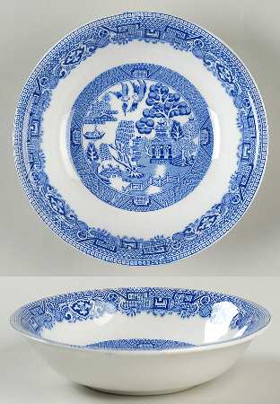 Willow Blue (Newer, Pagoda Backstamp) Fruit/Dessert (Sauce) Bowl