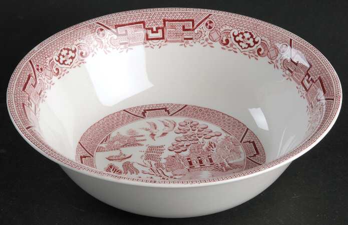 Willow Pink 9" Round Vegetable Bowl