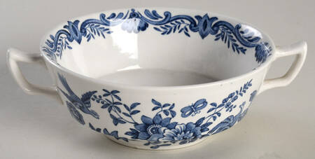 Windsor Blue Flat Cream Soup Bowl