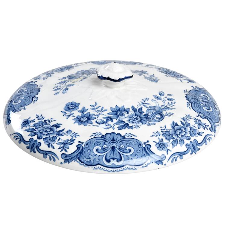 Windsor Blue Lid for Round Vegetable