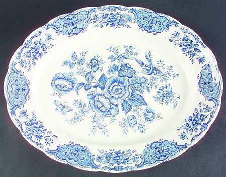 Windsor Blue 15" Oval Serving Platter