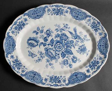 Windsor Blue 16" Oval Serving Platter