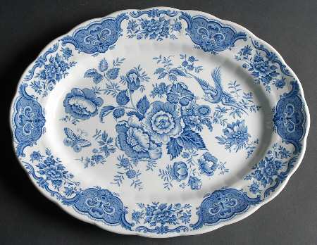 Windsor Blue 12" Oval Serving Platter