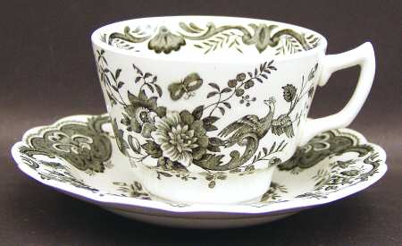 Windsor Black Flat Cup & Saucer Set