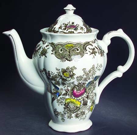 Windsor Green Multicolor Coffee Pot & Lid