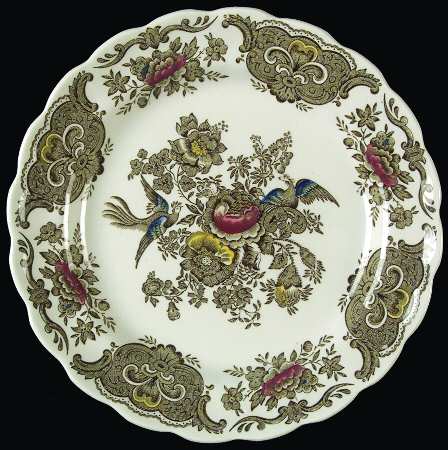 Windsor Green Multicolor Salad Plate by Ridgway (Ridgways)