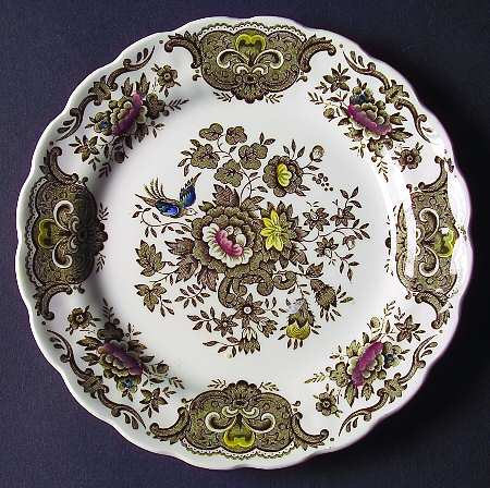 Windsor Green Multicolor Dessert/Pie Plate