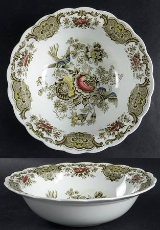 Windsor Green Multicolor 9" Round Vegetable Bowl