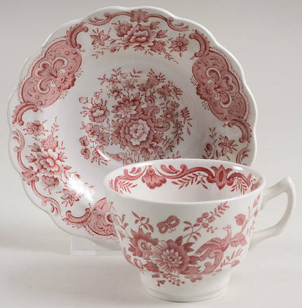 Windsor Pink Flat Cup & Saucer Set