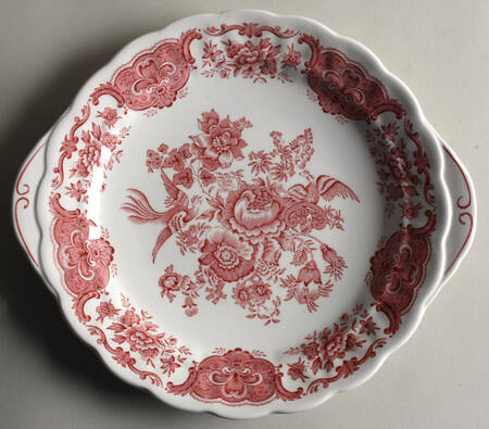 Windsor Pink Handled Cake Plate