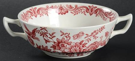 Windsor Pink Flat Cream Soup Bowl