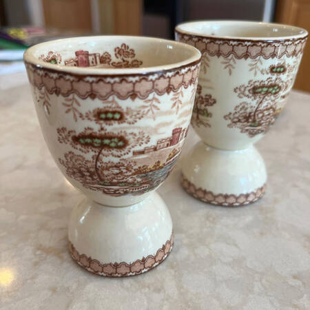 Woodland Brown (Cream Background) Double Egg Cup
