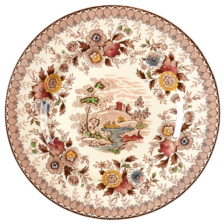 Woodland Brown (Cream Background) Luncheon Plate