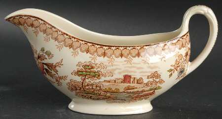 Woodland Brown (Cream Background) Gravy Boat