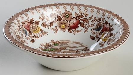 Woodland Brown (White Background) Rim Cereal Bowl