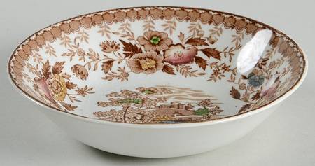Woodland Brown (White Background) Fruit/Dessert (Sauce) Bowl