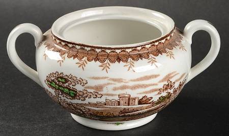 Woodland Brown (White Background) Sugar Bowl No Lid