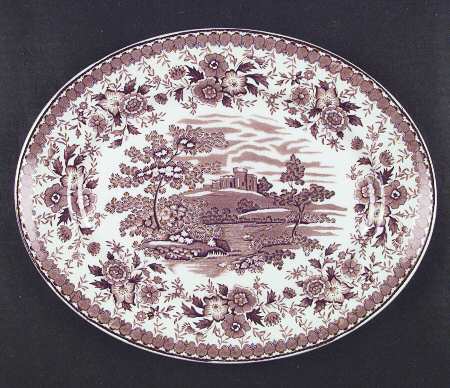 Woodland Brown 12" Oval Serving Platter