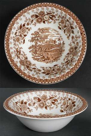 Woodland Brown Rim Cereal Bowl