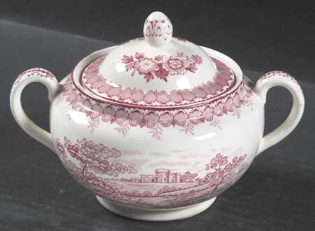 Woodland Pink Sugar Bowl & Lid