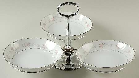Maytime 7" x 12" 3-Part Relish & Metal Stand (FR) HC