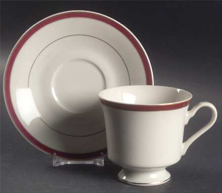 Dynasty Wine Footed Cup & Saucer Set