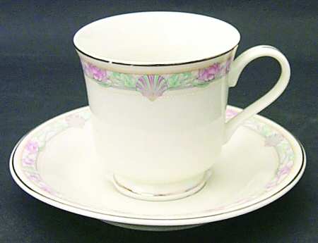 Egyptian Shell Footed Cup & Saucer Set by Royal Limited