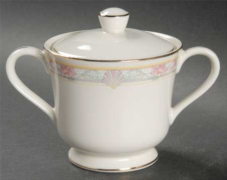 Egyptian Shell Sugar Bowl & Lid