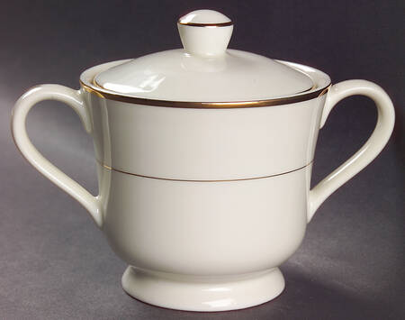 Golden Ivory Sugar Bowl & Lid