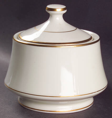 Golden Ivory Sugar Bowl & Lid by Royal Limited