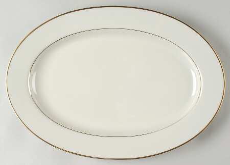 Golden Ivory 14" Oval Serving Platter