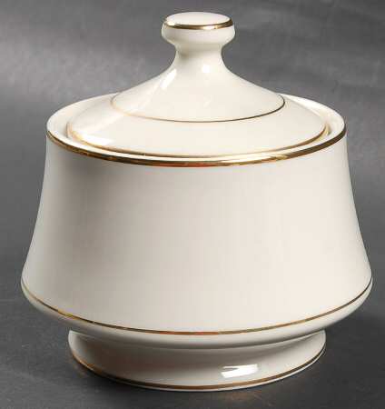 Golden Ivory Sugar Bowl & Lid