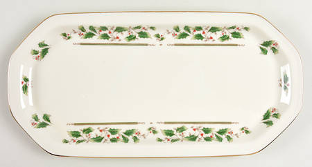 Holly Holiday Large Sandwich Tray