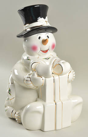 Holly Holiday Figural Cookie Jar & Lid