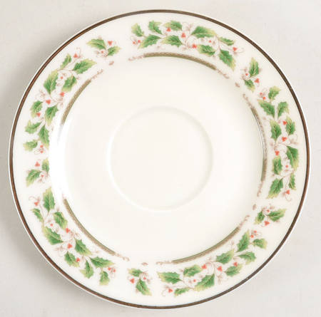 Holly Holiday Saucer for Footed Cup