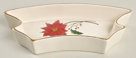 Holly Holiday Bottom Section for Tree Shaped Server
