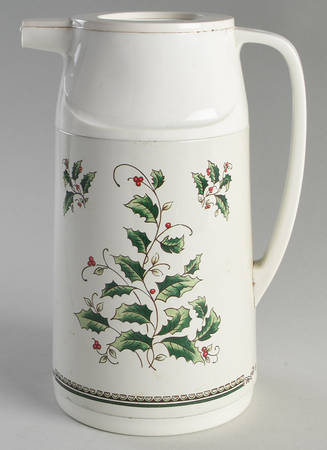 Holly Holiday Plastic Thermos/Carafe No Lid