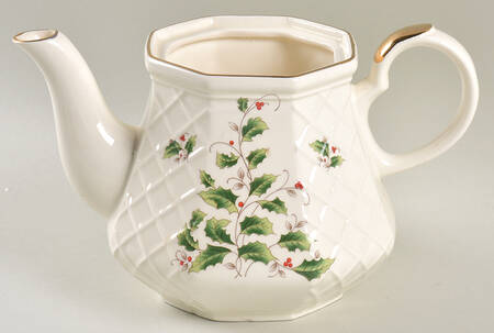 Holly Holiday Teapot No Lid