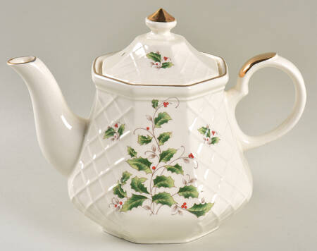 Holly Holiday Teapot & Lid