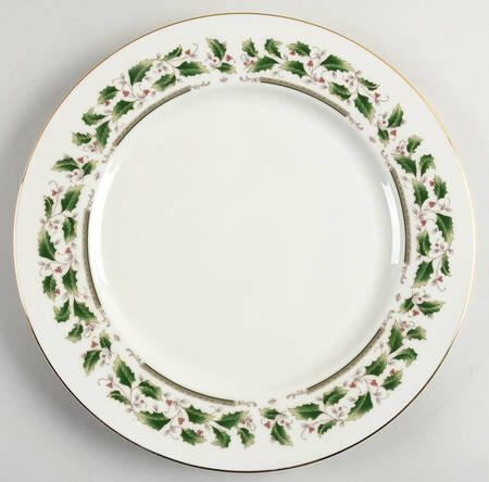 Holly Holiday 12" Chop Plate (Round Platter)