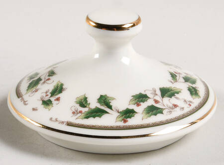 Holly Holiday Lid for Sugar Bowl