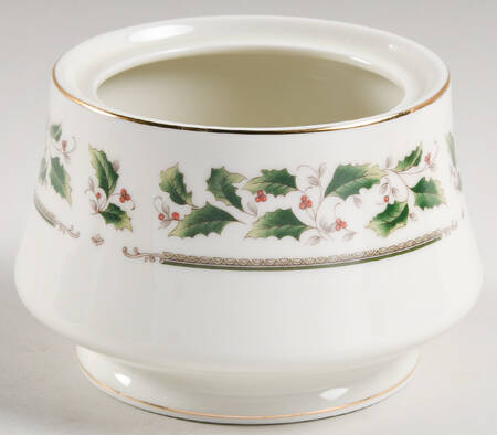 Holly Holiday Sugar Bowl No Lid