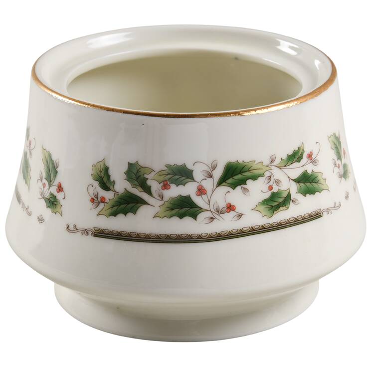 Holly Holiday Sugar Bowl No Lid