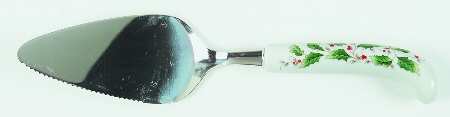 Holly Holiday Pie Server with Stainless Blade