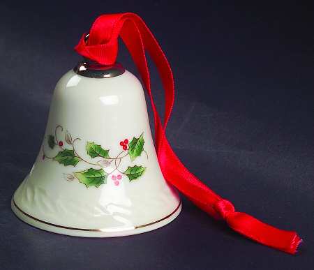 Holly Holiday Bell Ornament