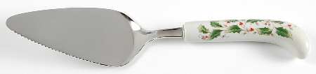 Holly Holiday Pie & Cake Server with Stainless Blade