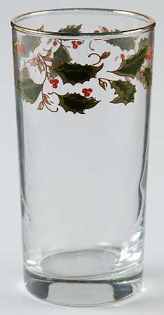 Holly Holiday 12 Oz Glassware Tumbler