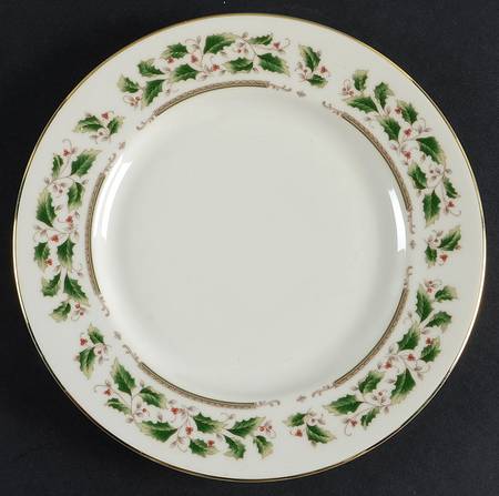 Holly Holiday Salad Plate